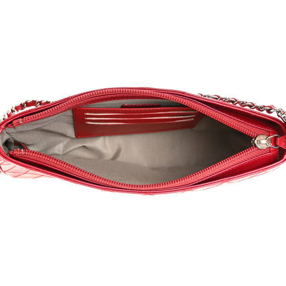 Chanel Lambskin Diamond Stitch Pochette Red 5 of 14