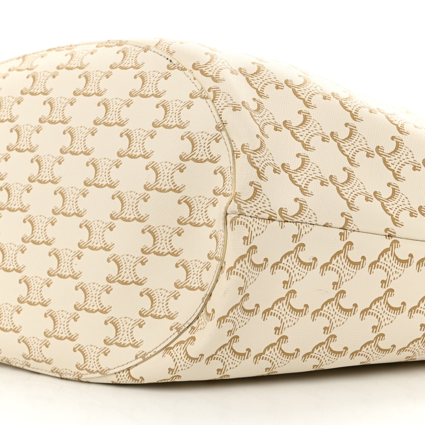 Calfskin Canvas Triomphe Large Couffin White