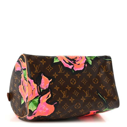 Louis Vuitton Monogram Roses Speedy 30 4 of 13