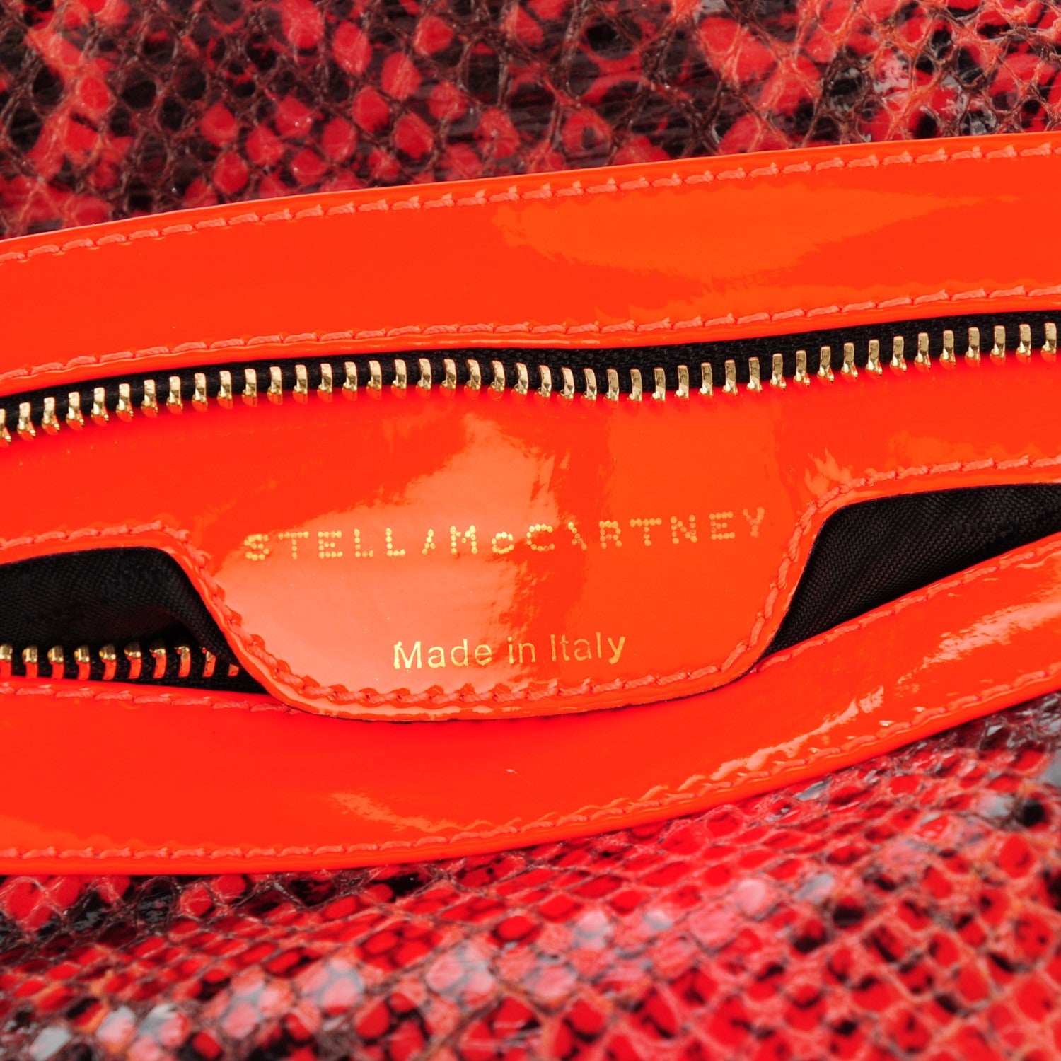 Stella McCartney Python Embossed Falabella Fold Over Clutch 6 of 6
