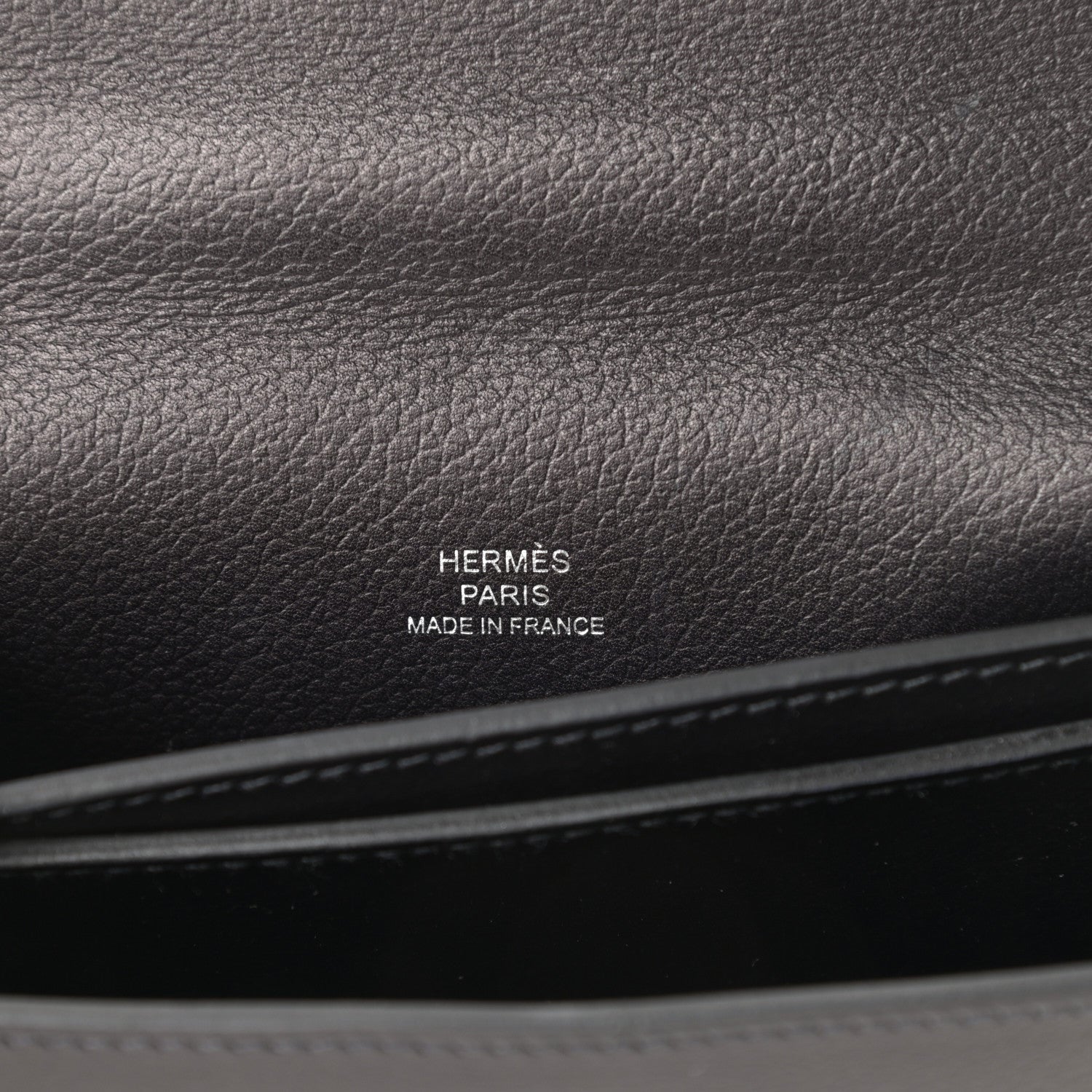 Hermes Evergrain Evercolor H Passant Clutch Bleu Indigo Black Bleu Nuit 6 of 13