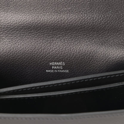 Hermes Evergrain Evercolor H Passant Clutch Bleu Indigo Black Bleu Nuit 6 of 13