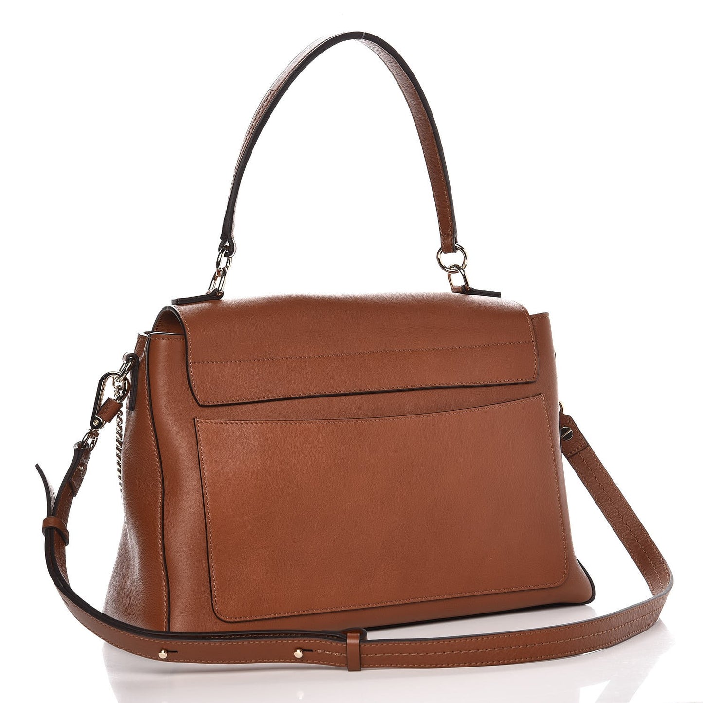 Calfskin Medium Faye Day Shoulder Bag Tan