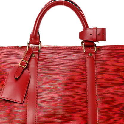 Louis Vuitton Epi Keepall 50 Castillan Red 7 of 13