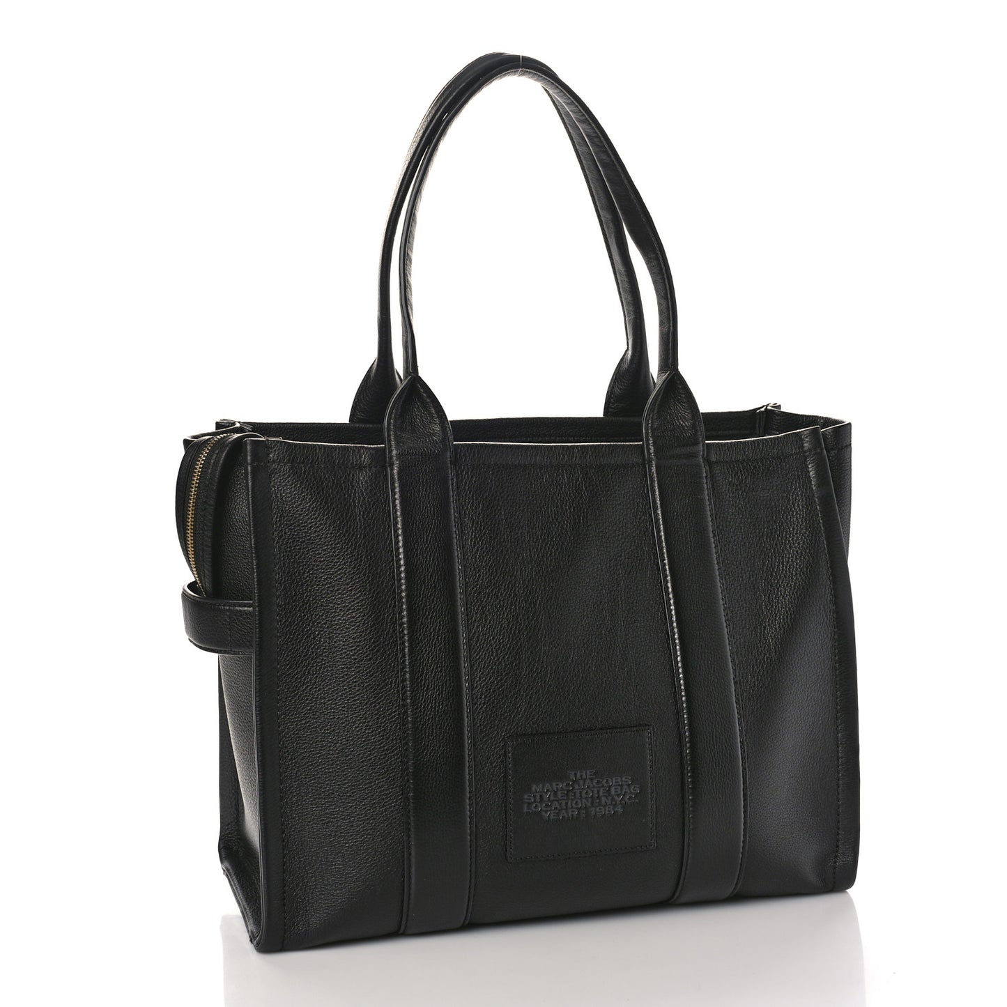 Grained Calfskin Large The Tote Bag Black