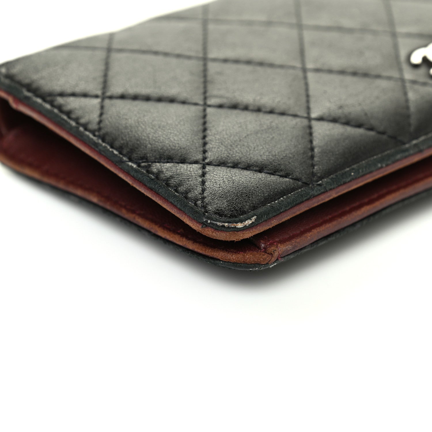 Chanel Lambskin Quilted Yen Wallet Black 11 of 11