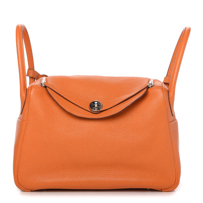 Hermes Taurillon Clemence Lindy 30 Orange 1 of 14