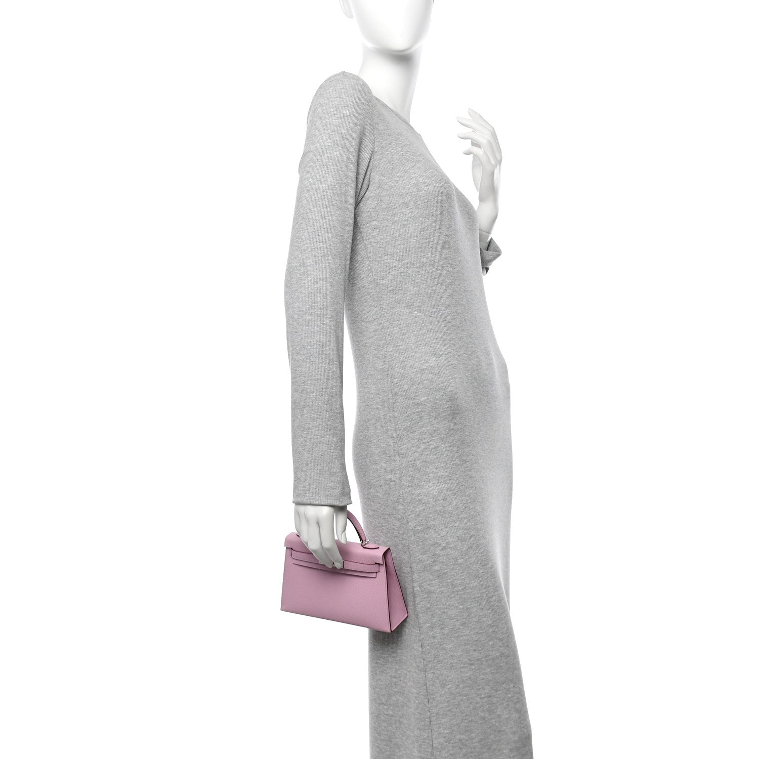 Hermes Epsom Mini Kelly Sellier 20 Mauve Sylvestre 3 of 10
