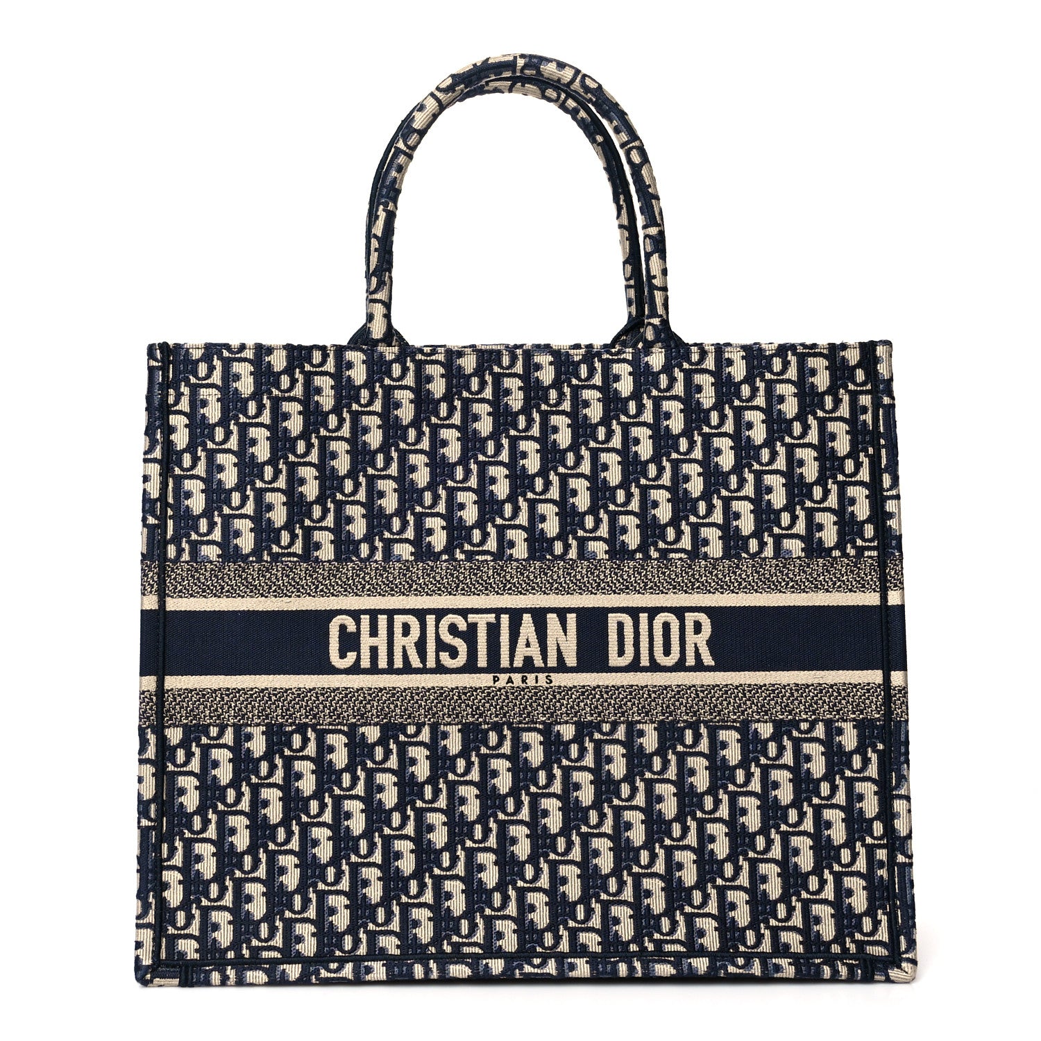 Christian Dior Oblique Large Book Tote Blue Multicolor 1 of 10