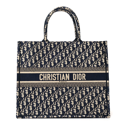 Christian Dior Oblique Large Book Tote Blue Multicolor 1 of 10