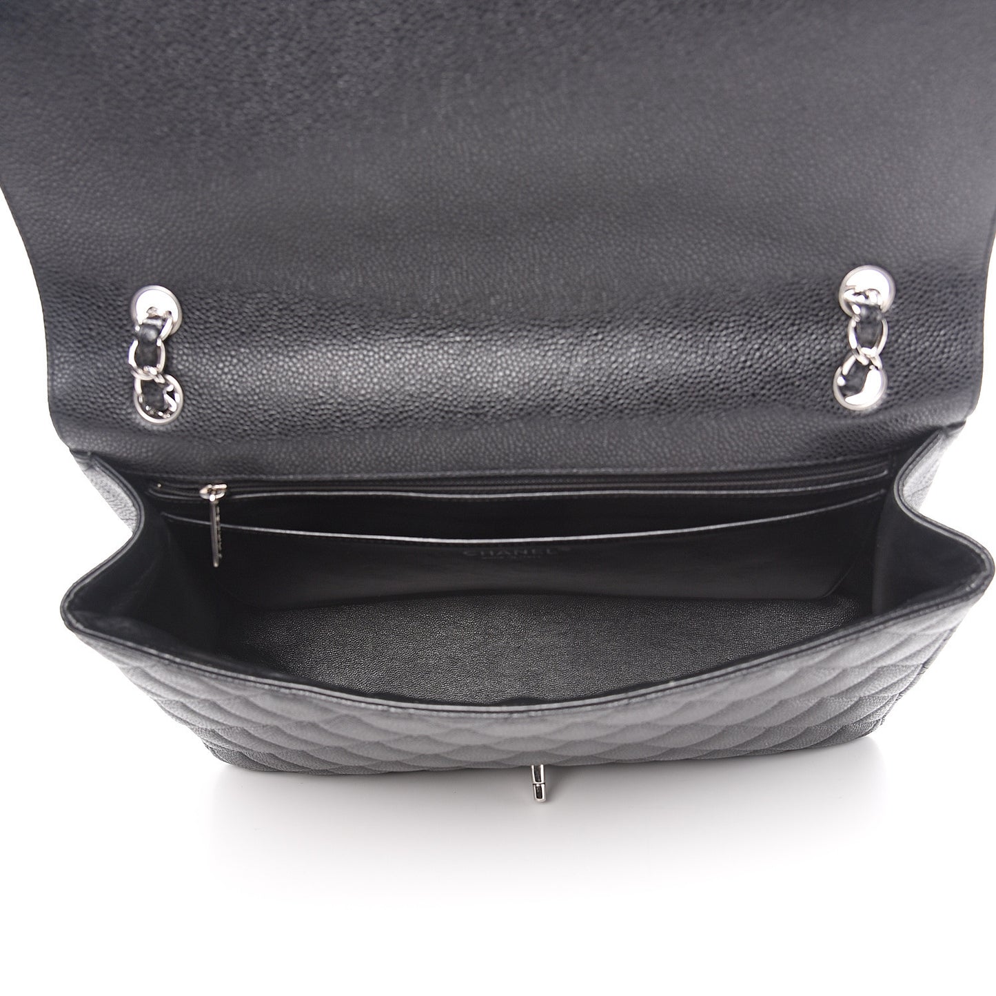 Caviar Quilted Maxi Single Flap Black
