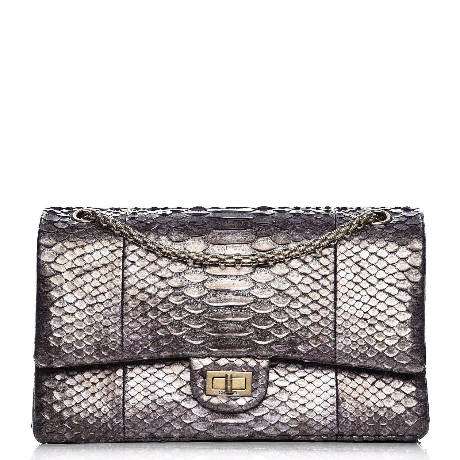 Chanel Metallic Python 2.55 Reissue 226 Flap Purple 1 of 9