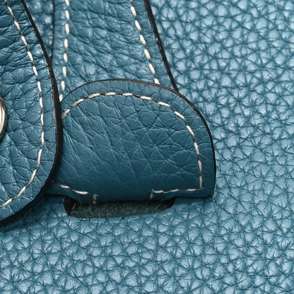 Hermes Taurillon Clemence Evelyne III PM Blue Jean 7 of 11