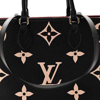 Louis Vuitton Empreinte Monogram Giant Onthego MM Black Beige 7 of 9