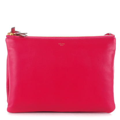 Celine Lambskin Large Trio Crossbody Bag Fuchsia 1 of 8