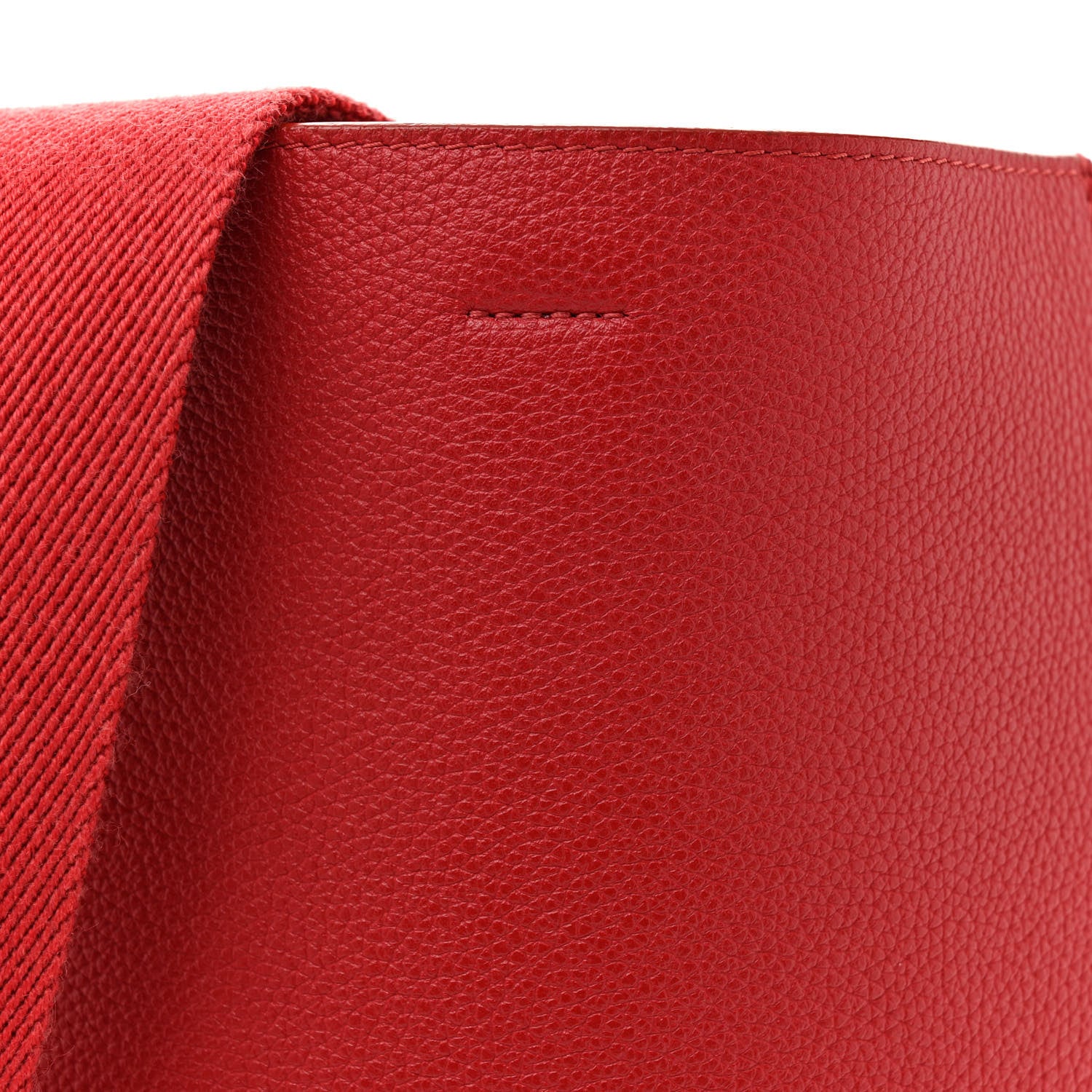 Celine Soft Grained Calfskin Small Sangle Bucket Bag Red 8 of 15