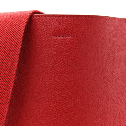Celine Soft Grained Calfskin Small Sangle Bucket Bag Red 8 of 15