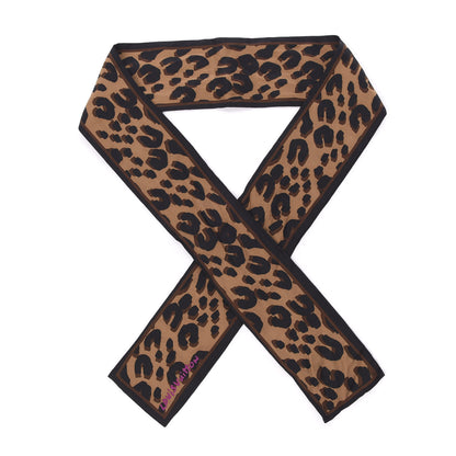Louis Vuitton Silk Leopard Bandeau Scarf Marron 1 of 4
