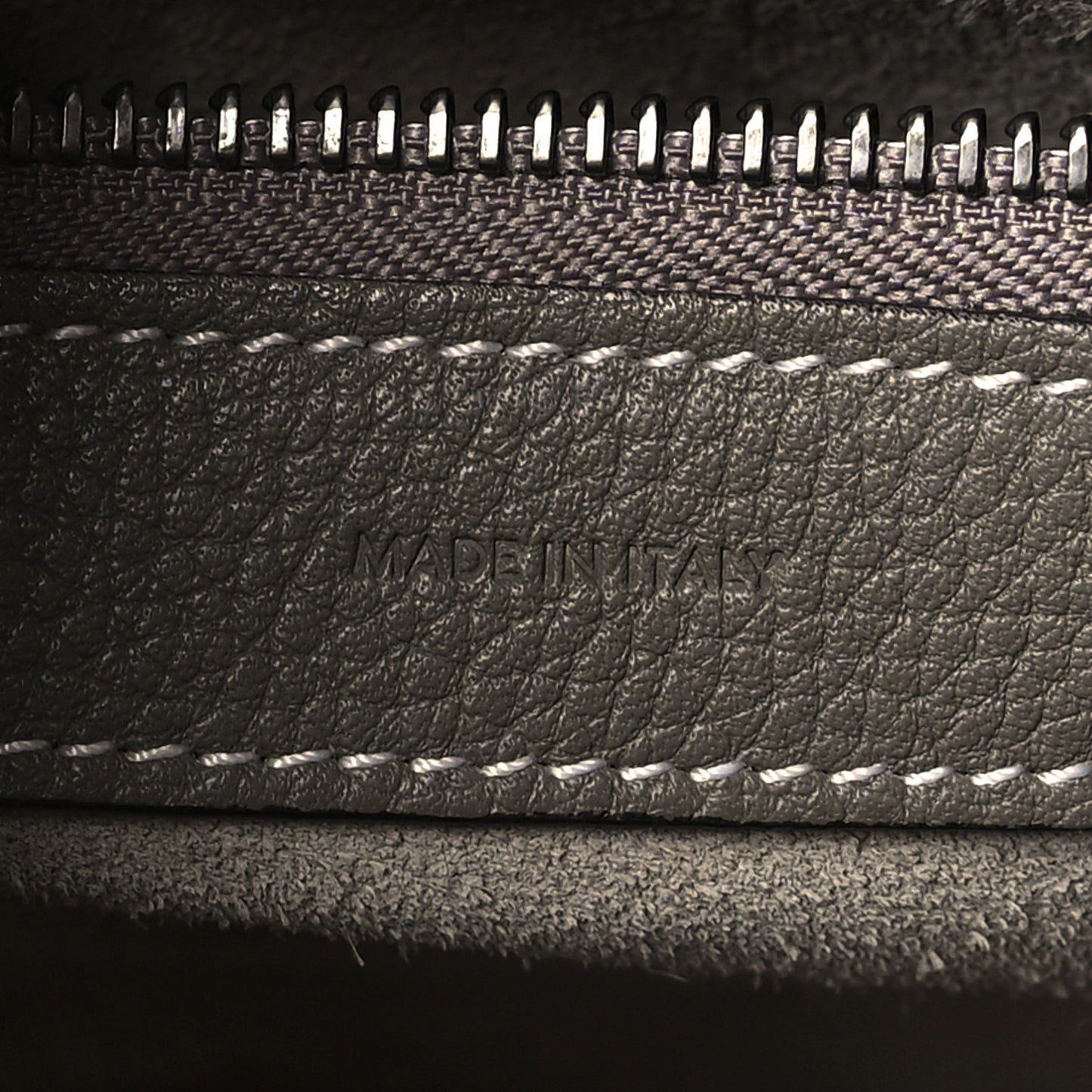 Drummed Calfskin Micro Luggage Souris
