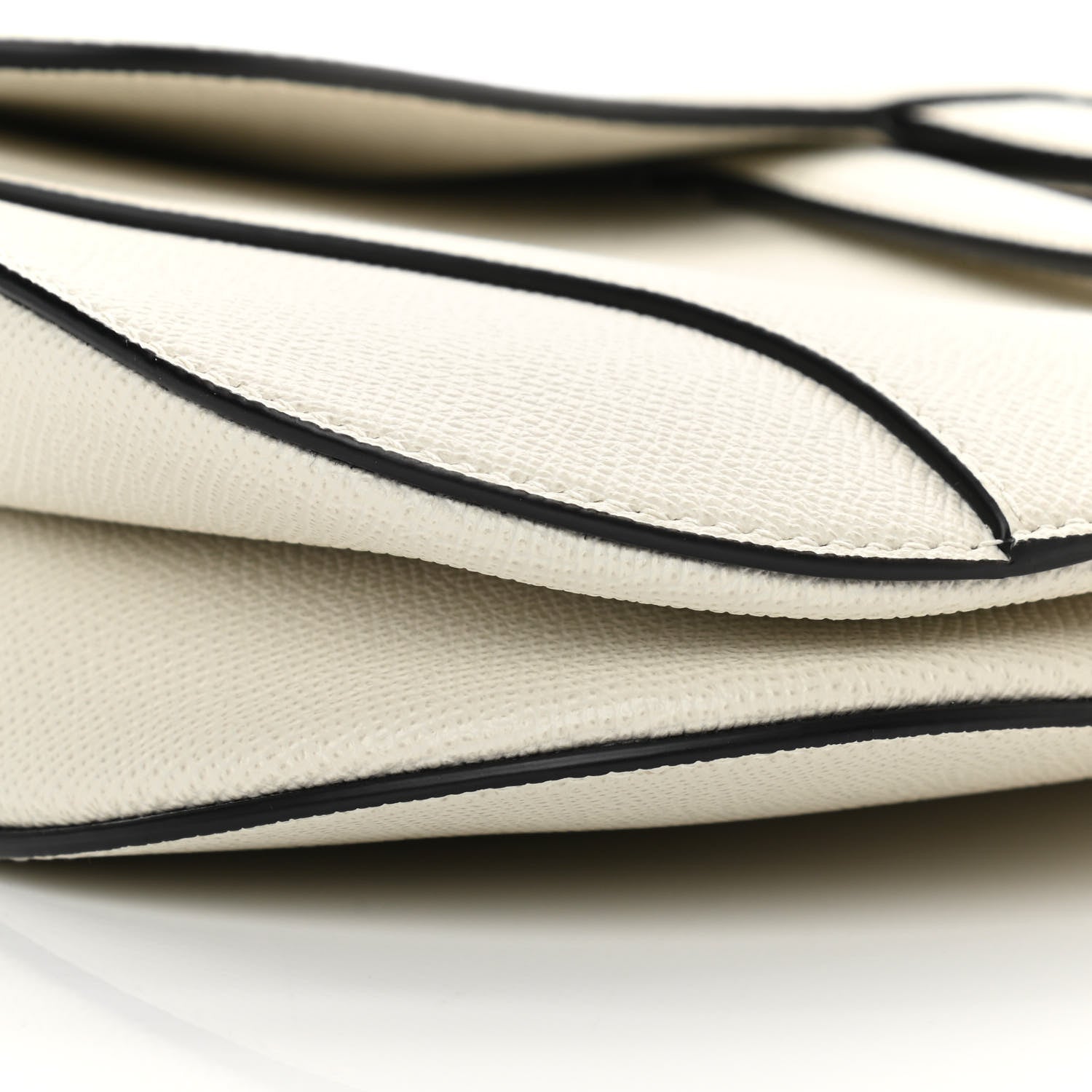 Christian Dior Grained Calfskin Saddle Bag White 9 of 11