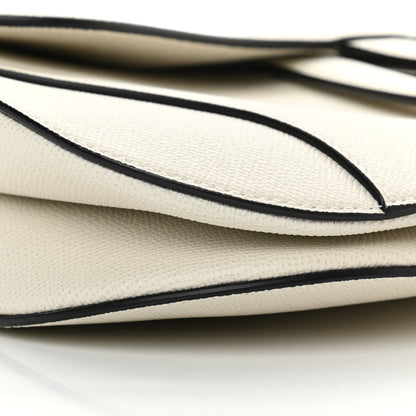 Christian Dior Grained Calfskin Saddle Bag White 9 of 11