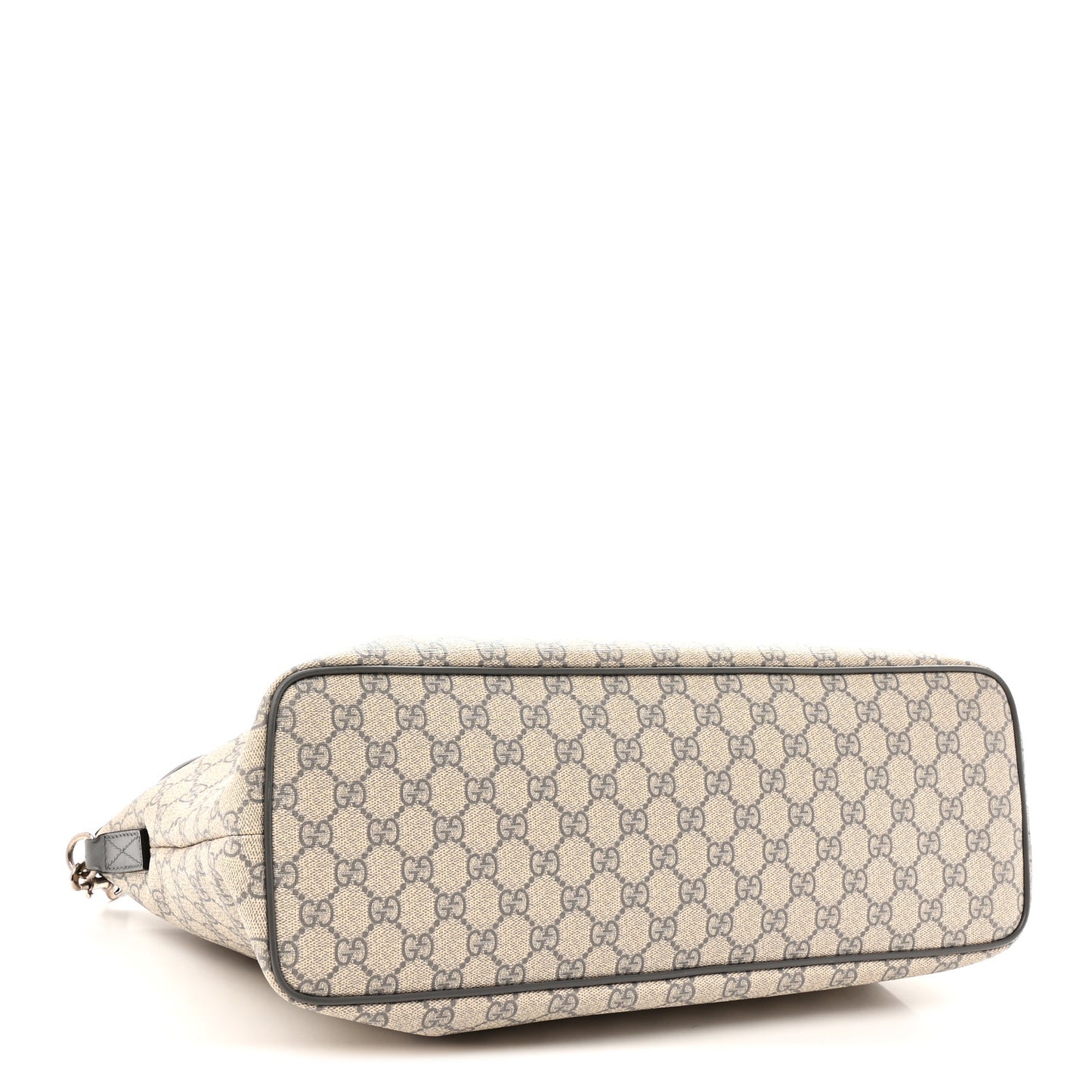 GG Supreme Monogram Medium Zippered Tote Grey