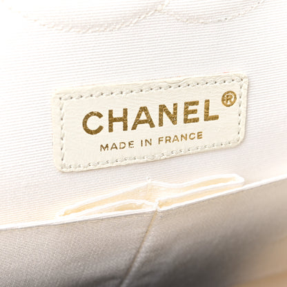 Chanel Patent Quilted Evening Star Medium Double Flap White 6 of 11