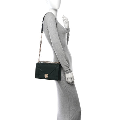 Christian Dior Grained Calfskin Medium Diorama Flap Bag Green 2 of 11