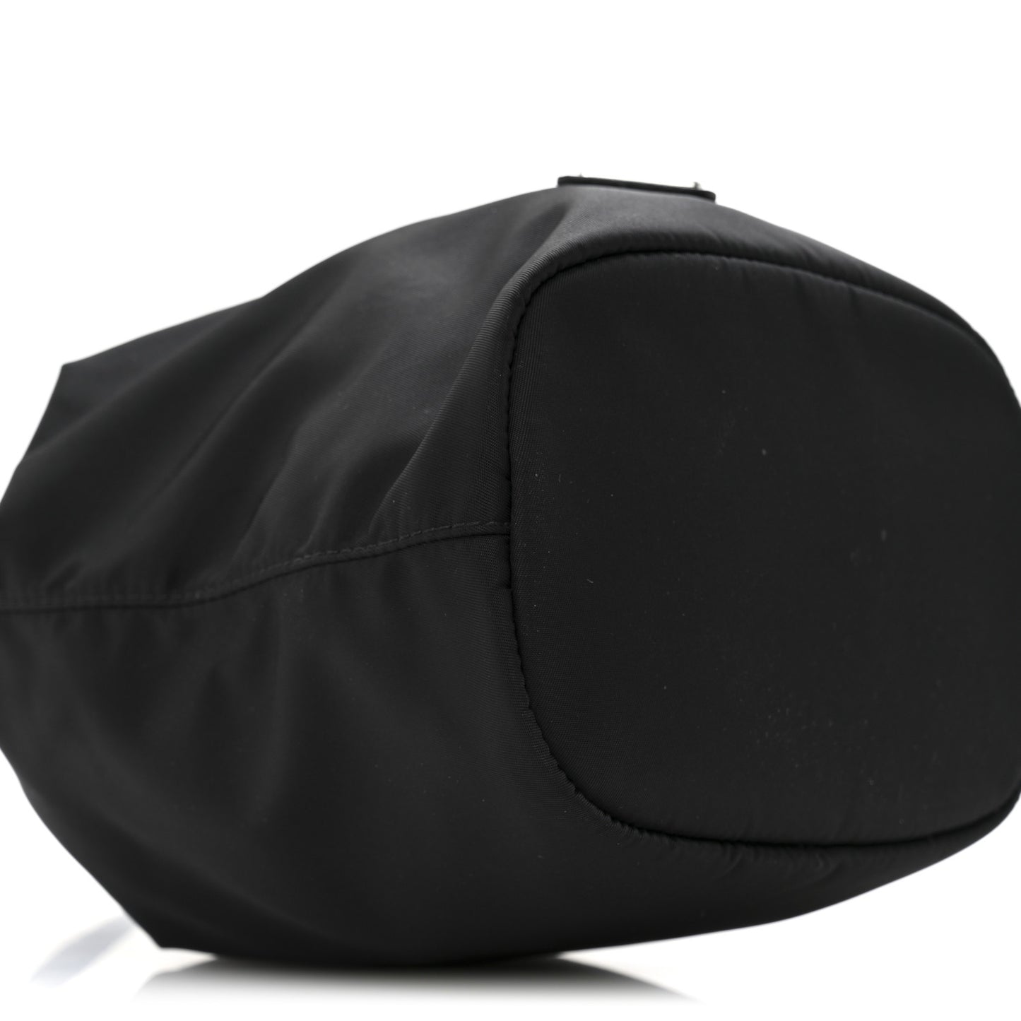 Re-Nylon Saffiano Bucket Wristlet Black