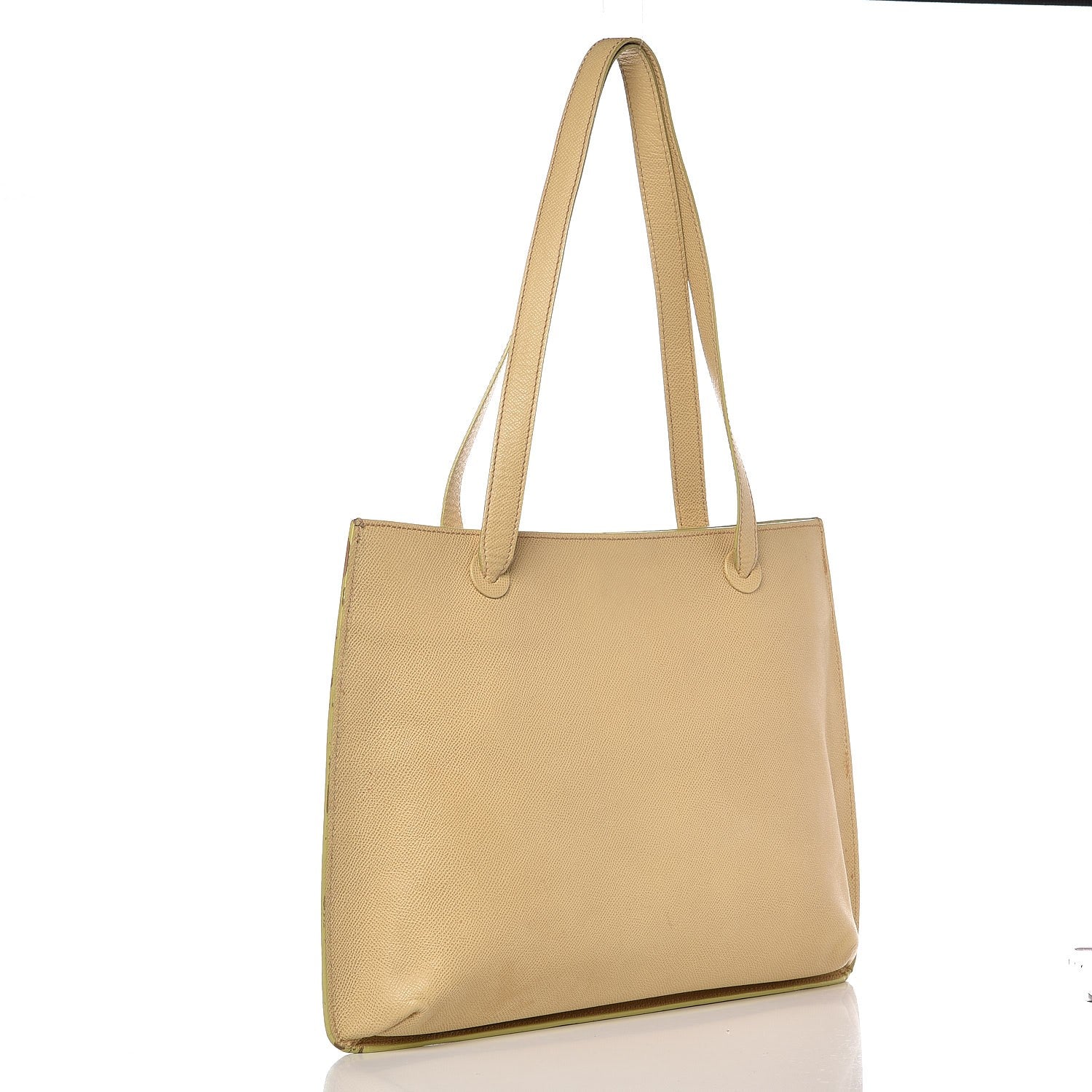 Chanel Grained Calfskin Logo Tote Beige 3 of 12