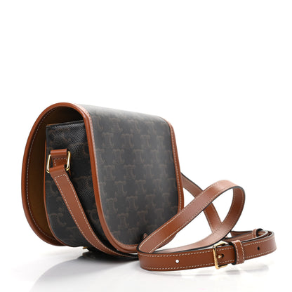 Celine Triomphe Canvas Medium Folco Bag Tan 3 of 8