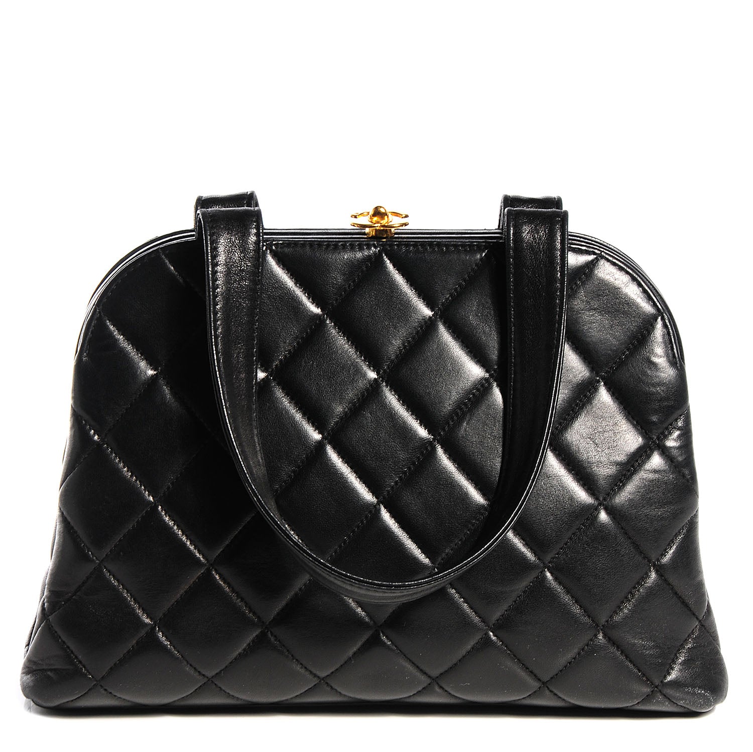 Chanel Lambskin Quilted Handbag Black 1 of 8