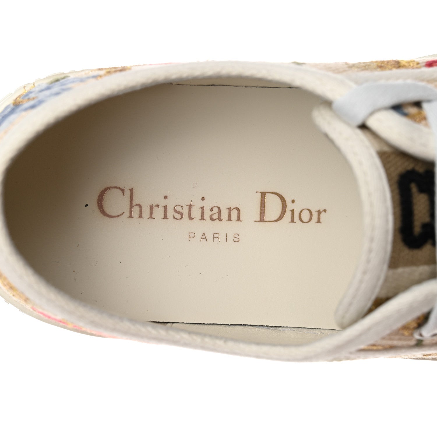 Christian Dior Canvas Floral Embroidered Womens Walk'N'Dior Low Top Sneakers 35.5 Multicolor 7 of 9