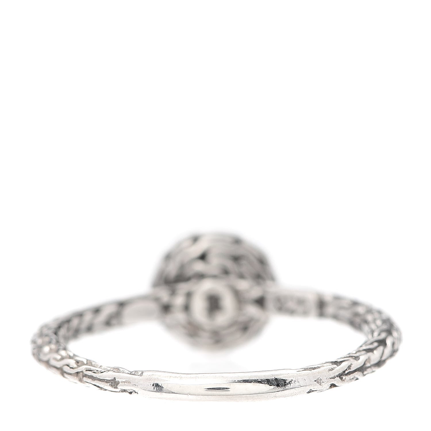 John Hardy Sterling Silver Dot Hammered Ring 57 8 4 of 5