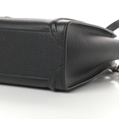 Celine Drummed Calfskin Nano Luggage Black 10 of 10