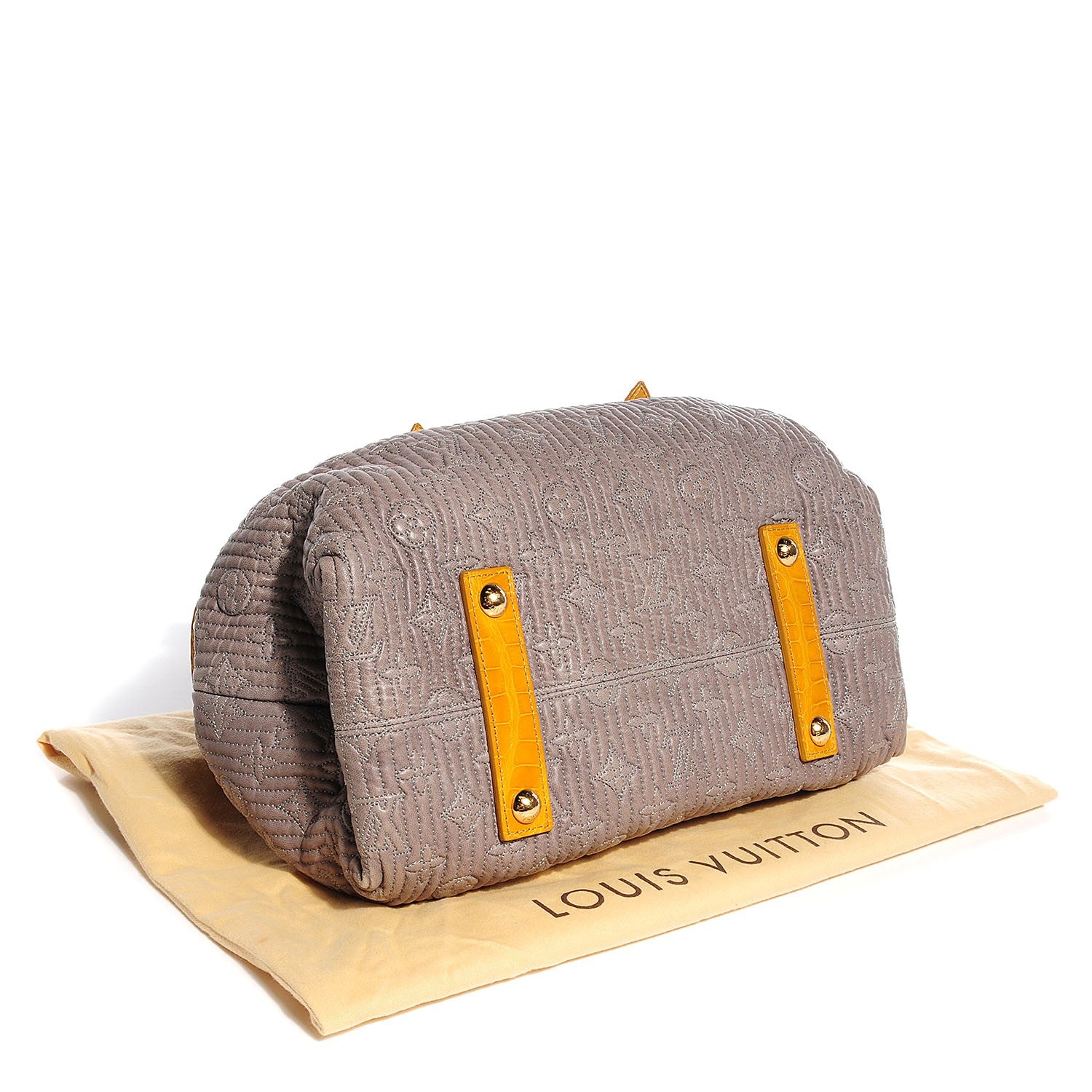 Louis Vuitton Monogram Motard Alligator Biker Perle Yellow 4 of 7