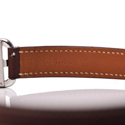 Hermes Stainless Steel Barenia 23mm Cape Cod Double Tour Quartz Watch Fauve 11 of 13