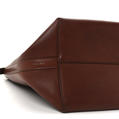 The Row Polished Saddle Calfskin Medium N/S Park Tote Burnt Wood 8 of 9