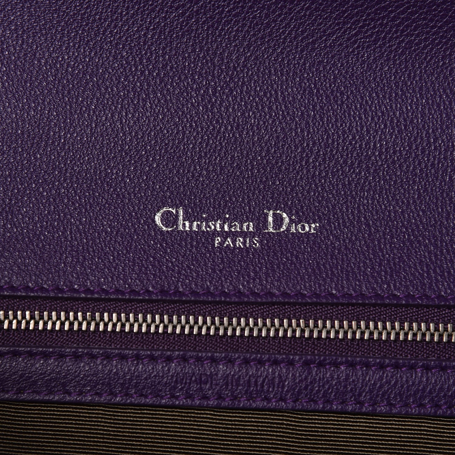 Christian Dior Grained Calfskin Medium Diorama Flap Bag Purple 8 of 10