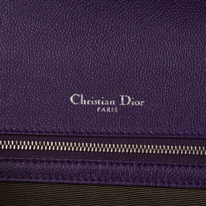 Christian Dior Grained Calfskin Medium Diorama Flap Bag Purple 8 of 10