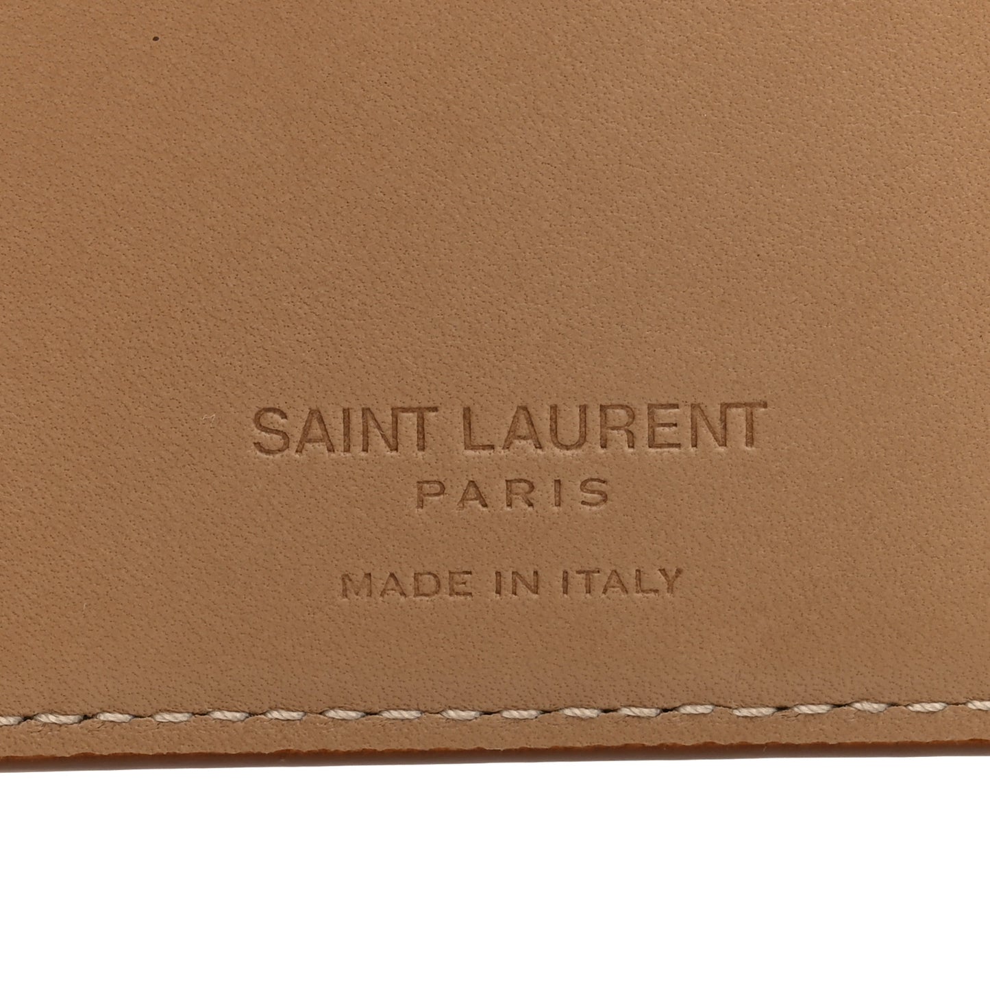Smooth Calfskin Passport Holder Beige