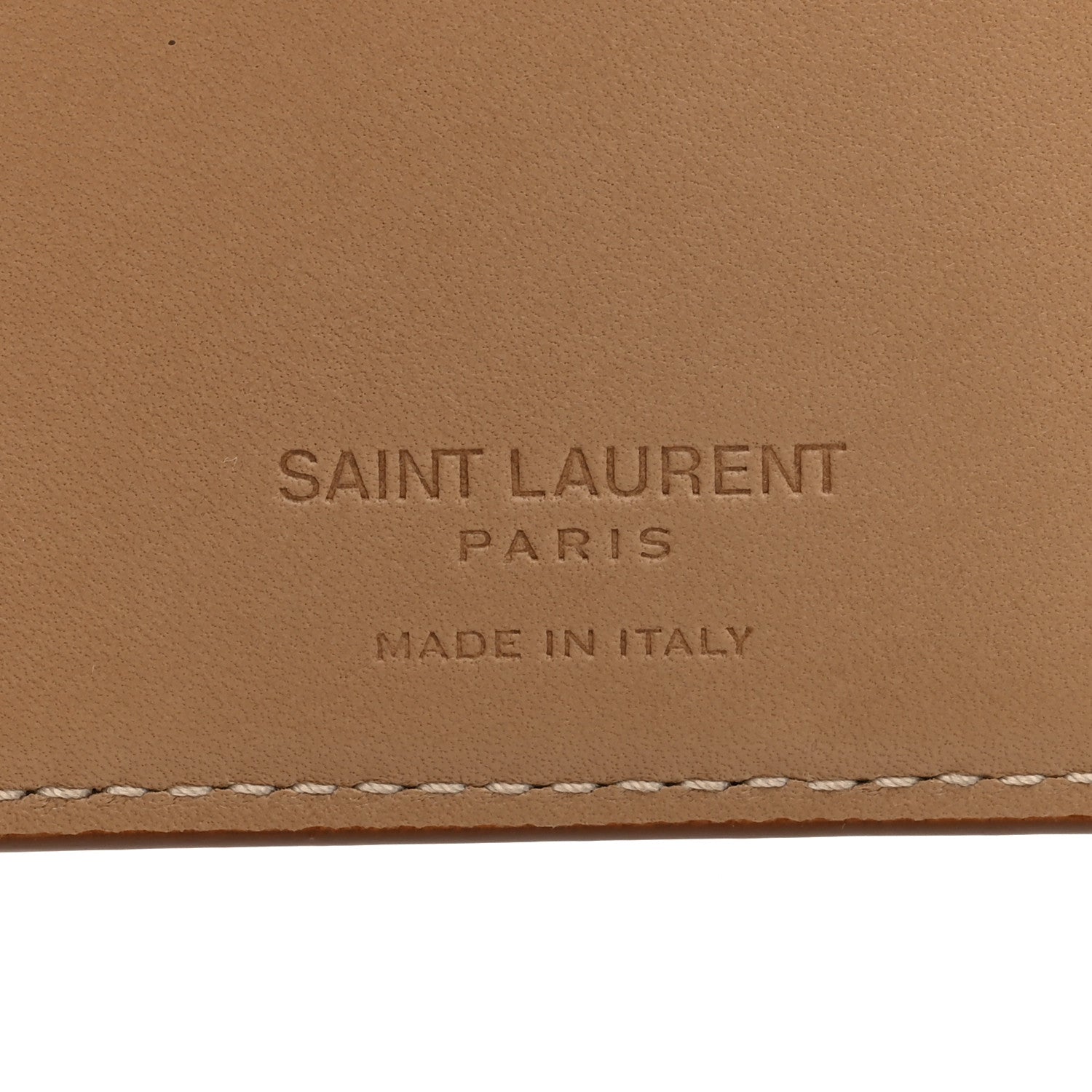 Saint Laurent Smooth Calfskin Passport Holder Beige 6 of 7
