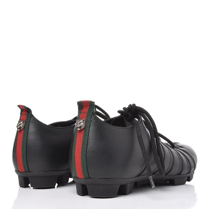 Gucci Calfskin Mens Lion Head Web Sneakers 8.5 Black 4 of 8