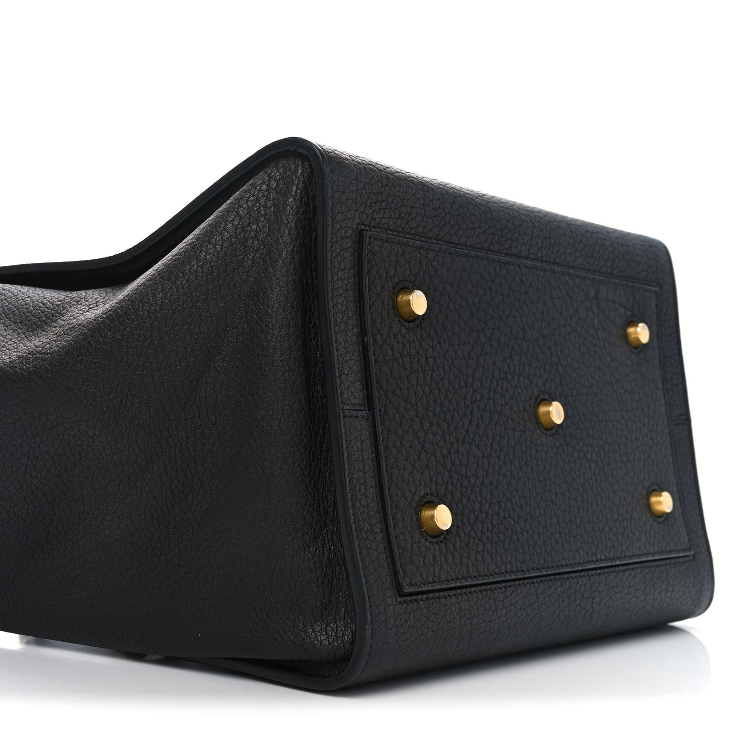 Crisped Calfskin Medium Tie Knot Tote Black