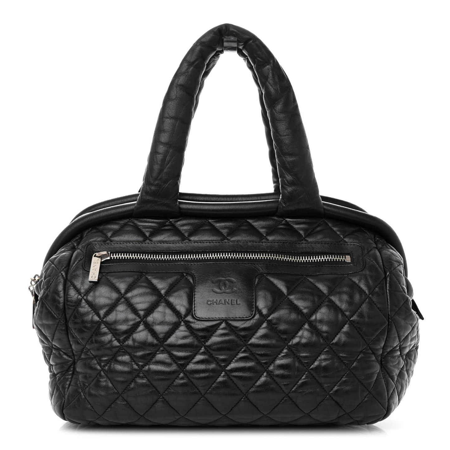 Lambskin Coco Cocoon Bowler Black