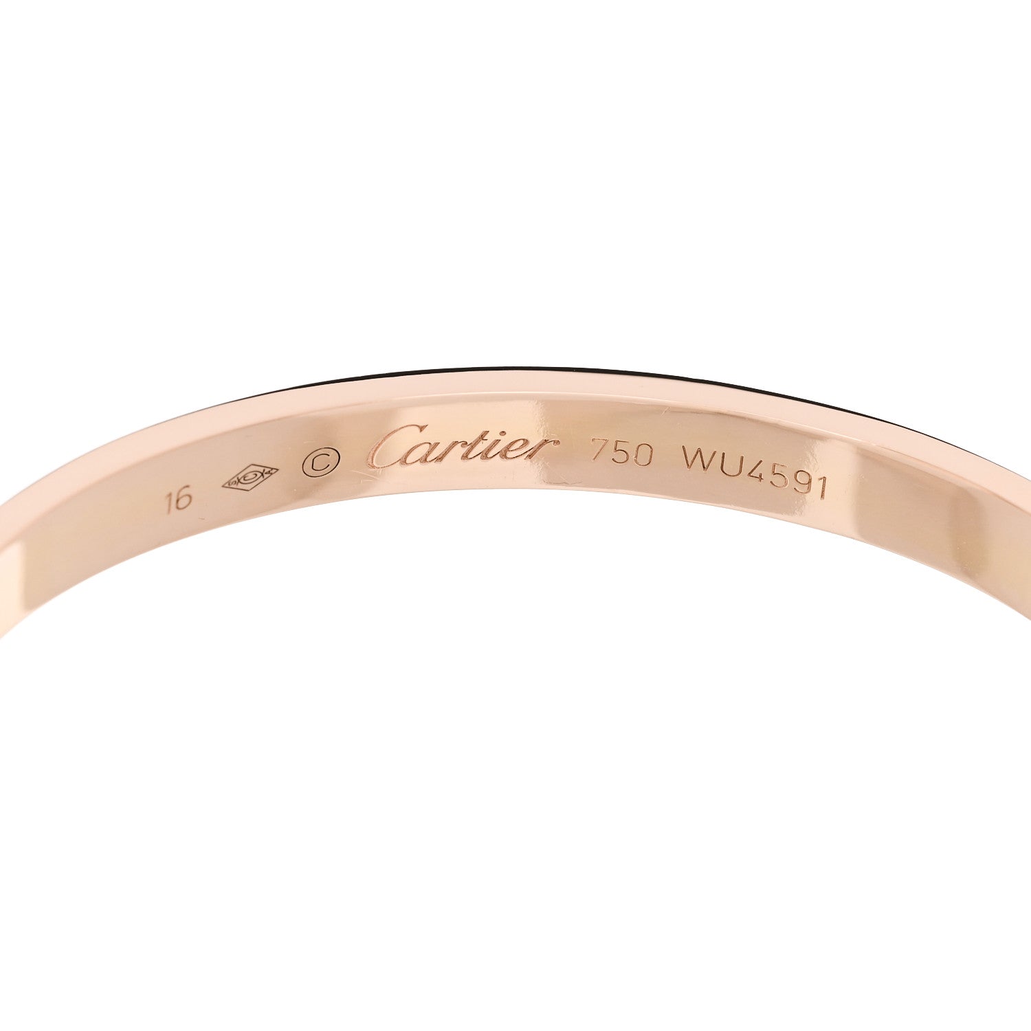 Cartier 18K Pink Gold LOVE Cuff Bracelet 16 3 of 4