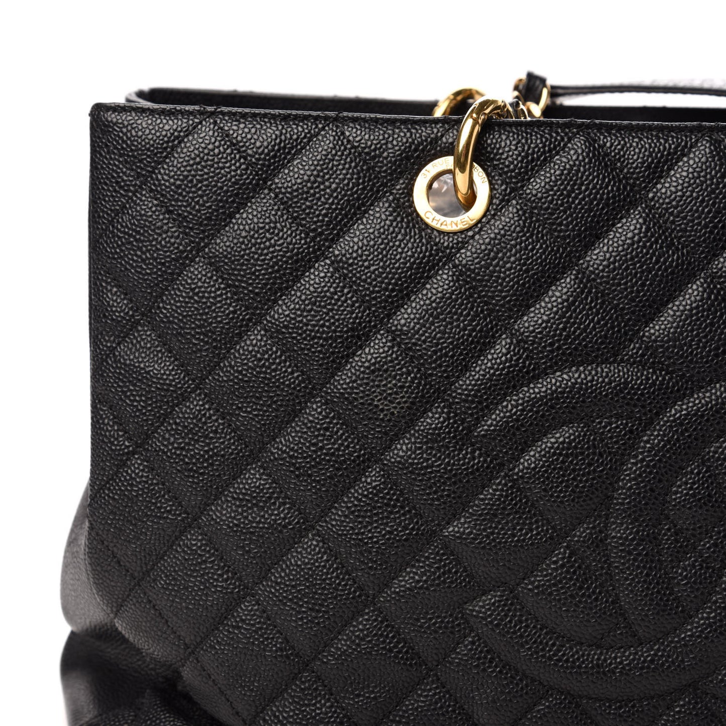 Caviar Quilted XL Grand Shopping Tote GST Black