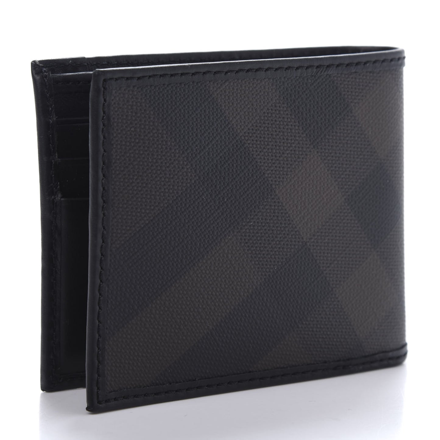 Smoked Check Bi-Fold Wallet Black
