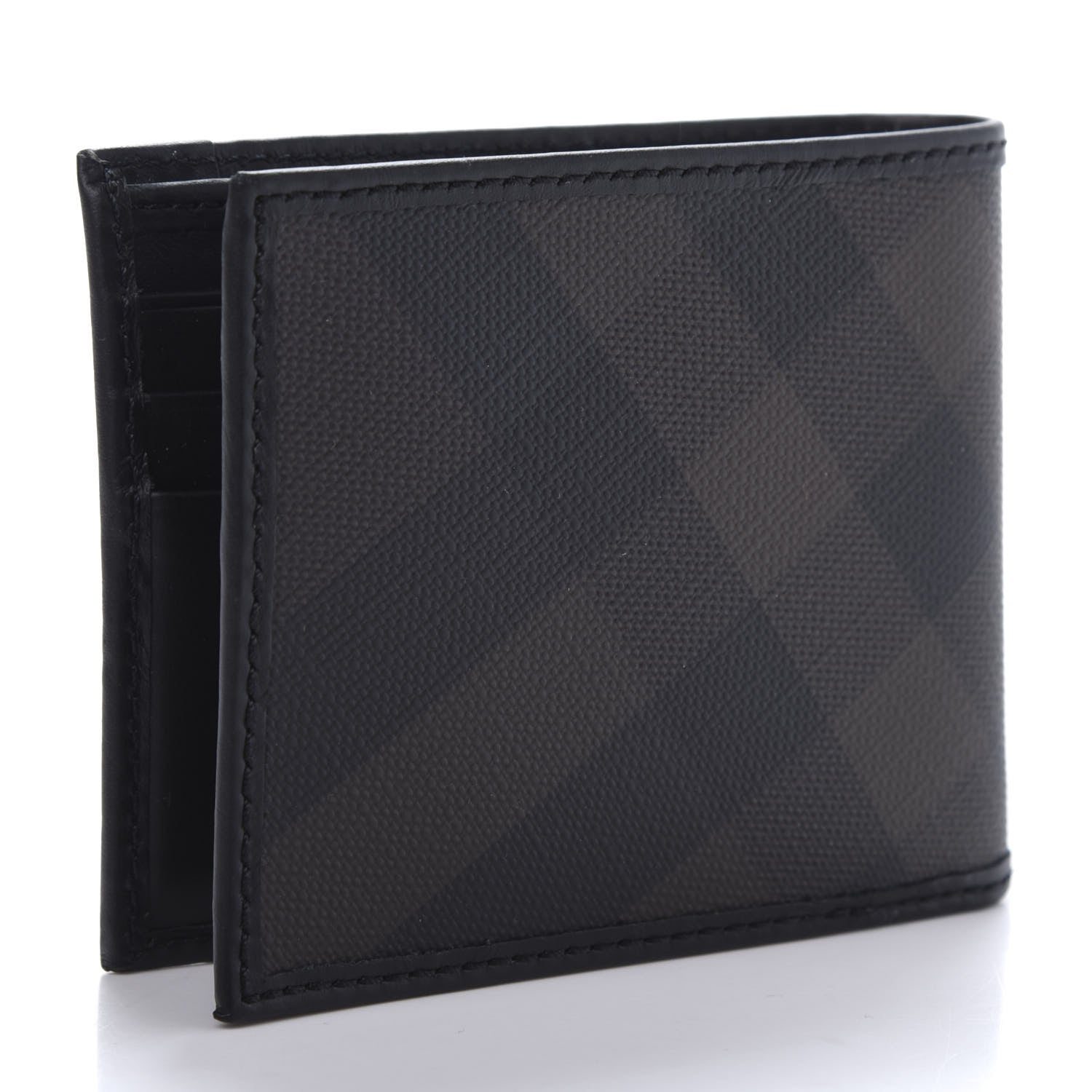 Burberry Smoked Check Bi-Fold Wallet Black 3 of 9