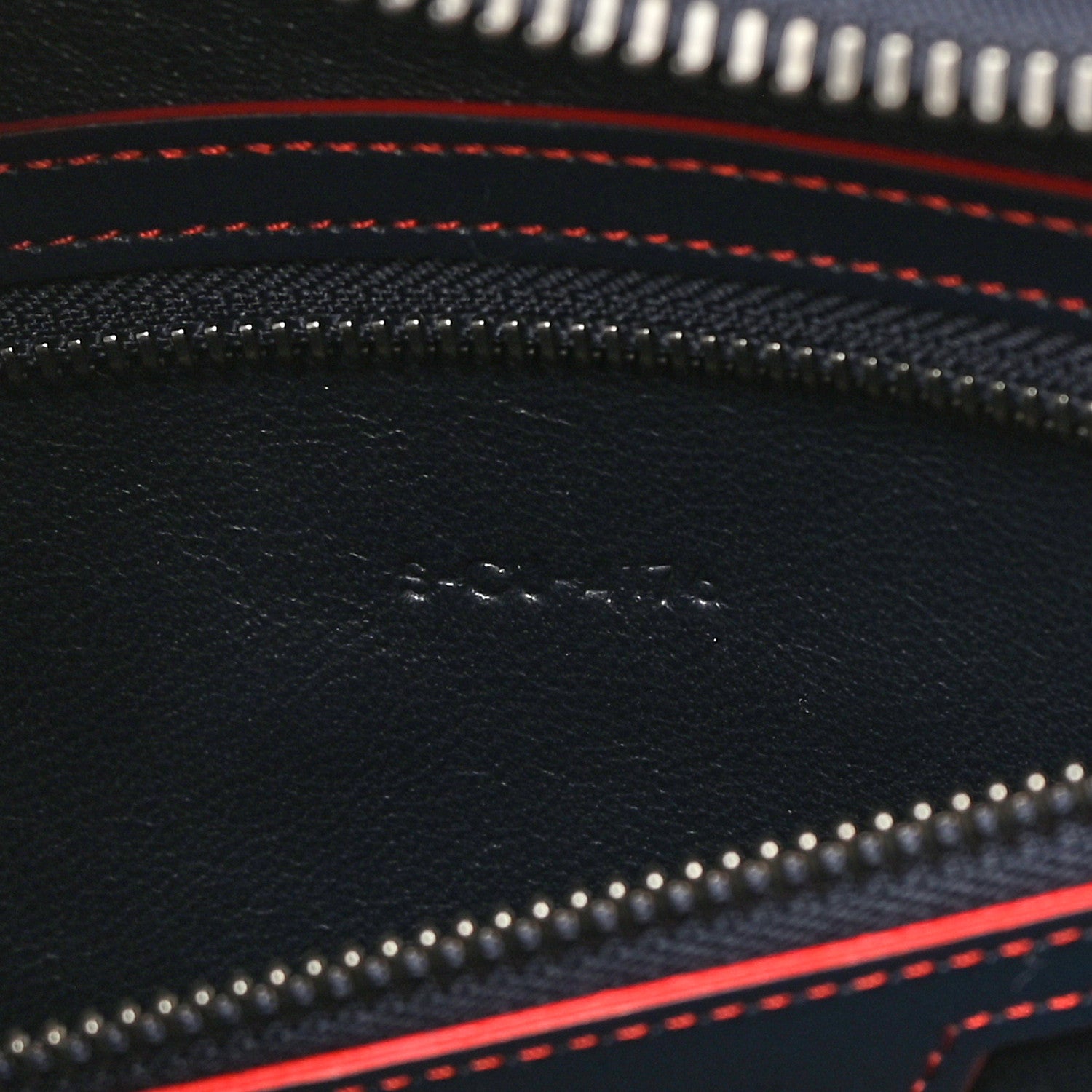 Celine Satin Debossed Calfskin Mini Luggage Navy Blue 7 of 14